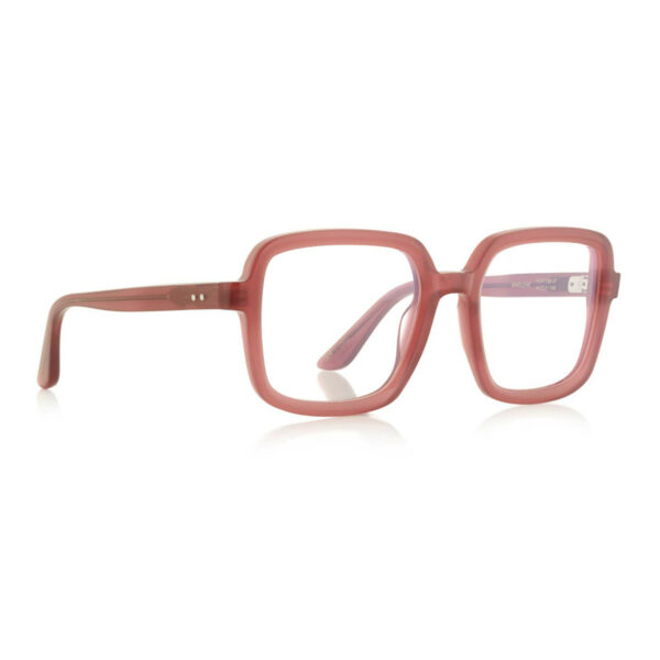 Oprawy okularowe Marlene różowe transparentne prostokątne acetat tworzywo model