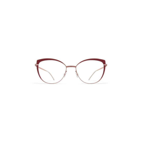 Oprawy okularowe model Kelsey czerwone brązowe stal