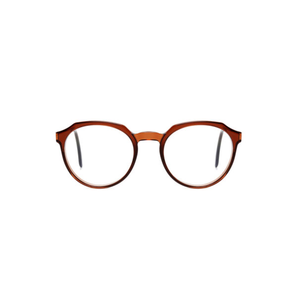 Oprawy okularowe Haffmans&Neumeister model Fisher okrągłe brązowe