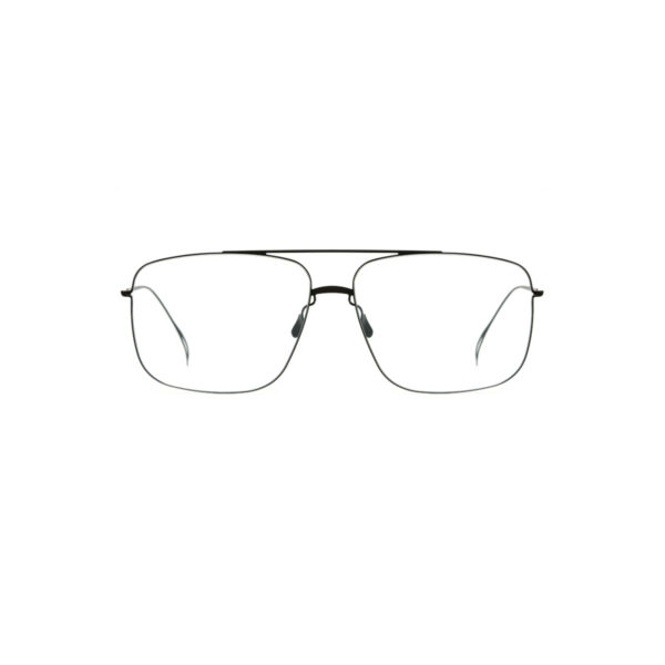 Oprawy okularowe Haffmans & Neumeister model Griffith prostokątne cienkie lekkie czarne