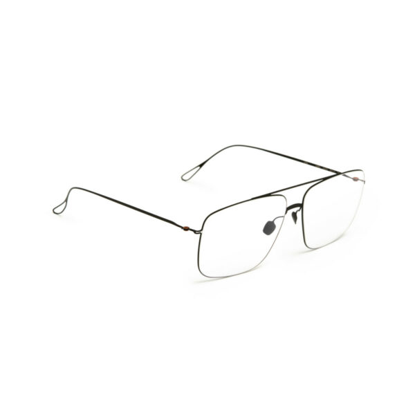 Oprawy okularowe Haffmans & Neumeister model Griffith prostokątne cienkie lekkie czarne