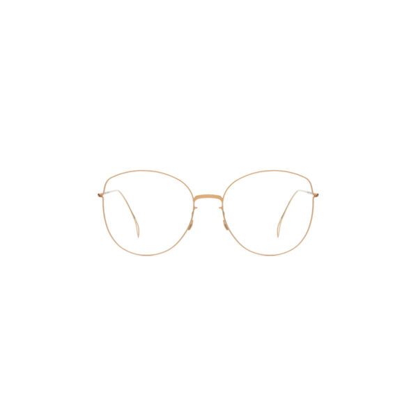 Oprawy okularowe Haffmans&Neumeister model Phoebe okrągłe cienkie lekkie złote
