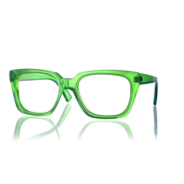 Oprawy okularowe model ELLIS bok zielone transparentne akryl