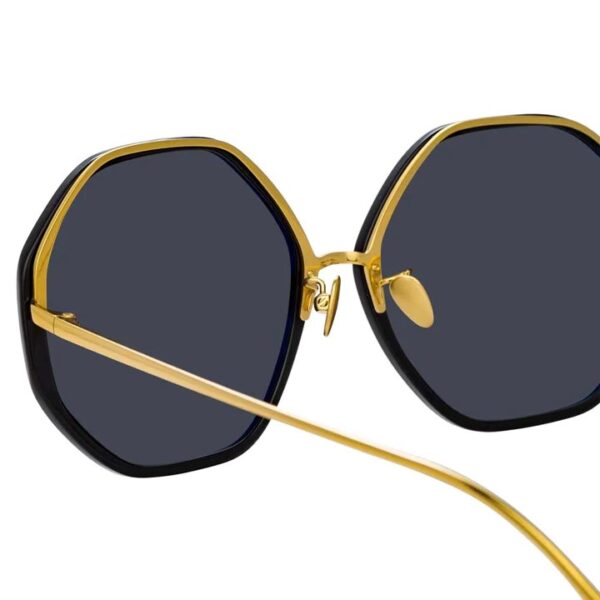 Oprawy okularowe Linda Farrow model Alona SUN black yellow gold grey tył